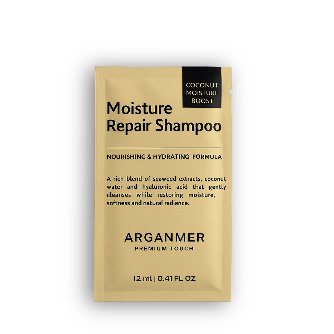 Arganmer Moisture Repair gilaus drėkinimo šampūnas, 12ml - mėginukas